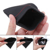New Black Mini Hard Headphone Case Portable Earbuds Pouch box PU Leather Earphone Storage Bag Protective USB Cable Organizer Caseverse
