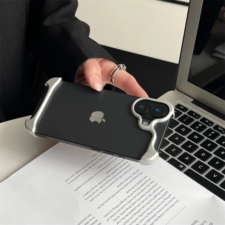 Luxury Aluminum Metal Bumper Arc Phone Case For IPhone13 14 15 16 Pro Max 16Pro Plus Urban Pulse Ultra Lightweight Phone Cover Caseverse