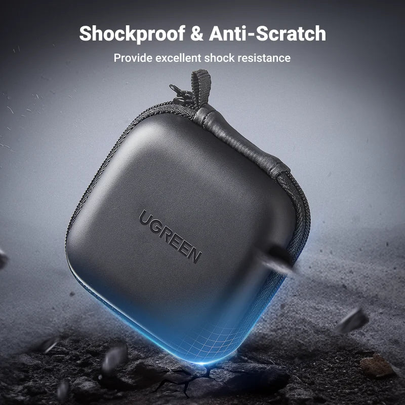 UGREEN Earphone Case Hard Headphone Bag for Airpods Earpods Sennheiser Ear Pads Wireless Bluetooth Earphone Accessories Caseverse