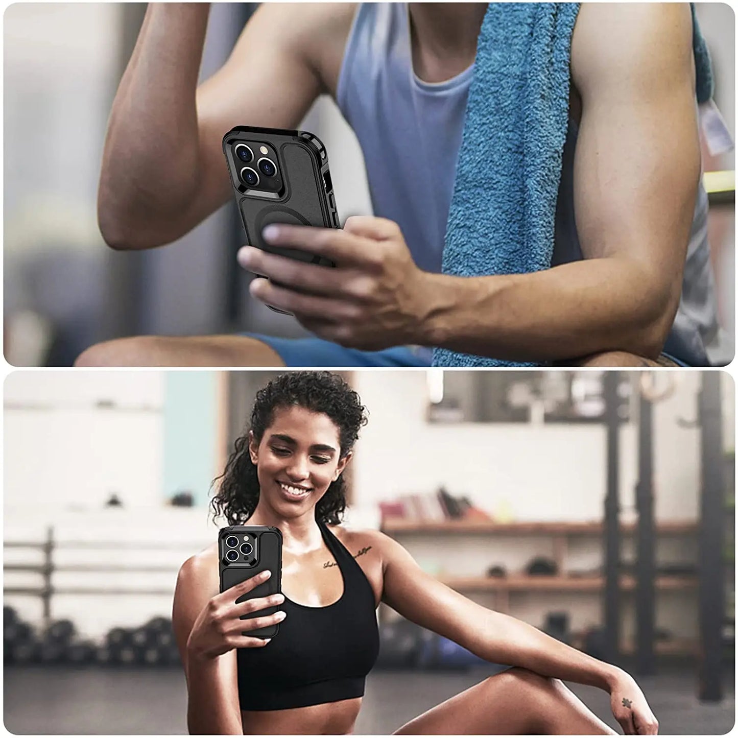 For iPhone 15 14 13 12 Magnetic Case Magsafe Military Grade Protection Back Shockproof Phone Case - Caseverse