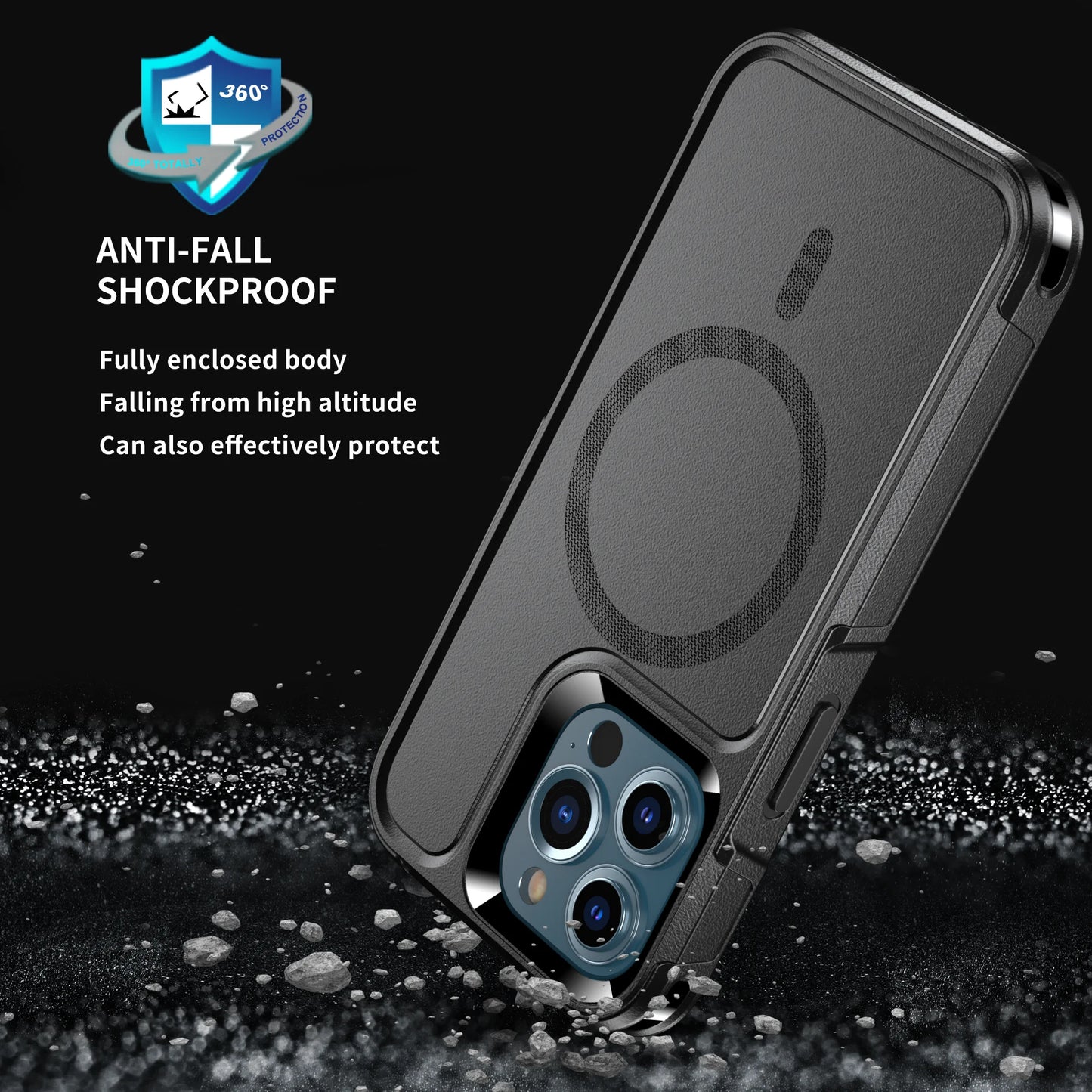 For iPhone 15 14 13 12 Magnetic Case Magsafe Military Grade Protection Back Shockproof Phone Case - Caseverse